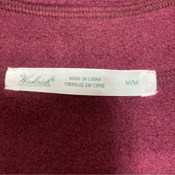 Woolrich 1/4 Zip Wool Blend Pullover Sweater Marled Fig Burgundy Women’s Medium - Picture 7 of 11